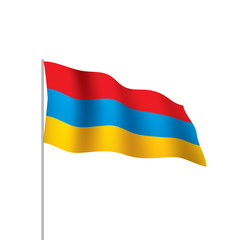 Obraz premium Armenia flag, vector illustration
