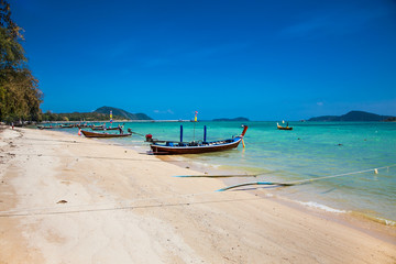 Fototapeta na wymiar Mu Ban Khalita beach in Mueang district, Phuket, Thailand.