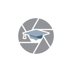 Education Camera Logo Icon Design