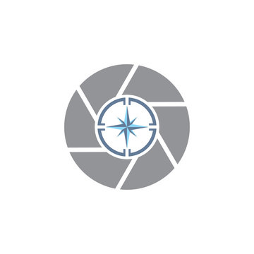 Compass Camera Logo Icon Design