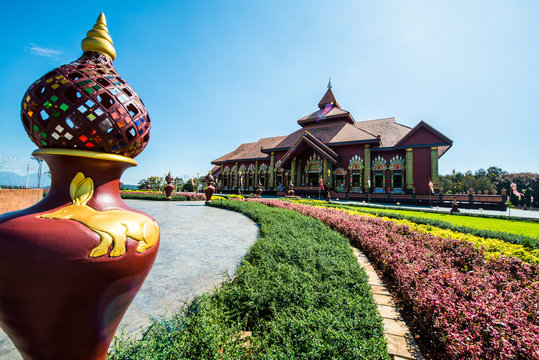 Beautiful Thai church in Prayodkhunpol Wiang Kalong temple
