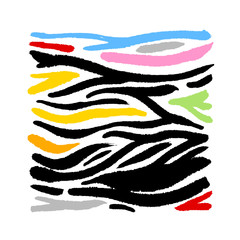 얼룩말 무늬 / 손으로 그린 지브라 패턴