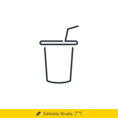 Drink Icon / Vector - In Line / Stroke Design