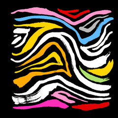 얼룩말 무늬 / 손으로 그린 지브라 패턴