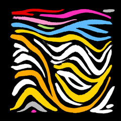 얼룩말 무늬 / 손으로 그린 지브라 패턴