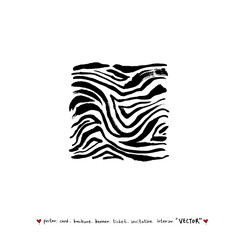 얼룩말 무늬 / 손으로 그린 지브라 패턴