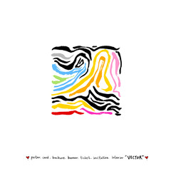 얼룩말 무늬 / 손으로 그린 지브라 패턴