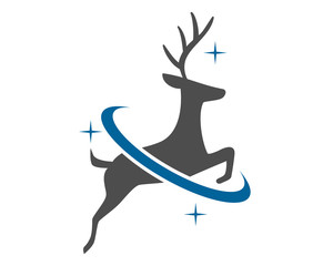 reindeer deer elk stag image vector icon logo silhouette 1
