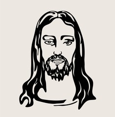 Jesus Face, art vector design