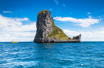 Cliffs and the clear sea near Phi Phi islands, Thailand