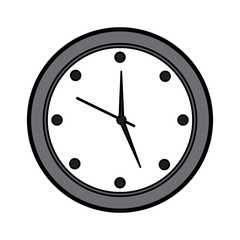 round clock time hour device count icon vector illustration