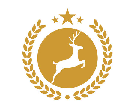reindeer deer elk stag image vector icon logo silhouette emblem