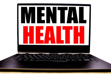 Handwritten text showing Mental Health. Business concept writing for Anxiety Illness Disorder...
