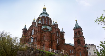 Fototapeta na wymiar Uspenski-Kathedrale in Helsinki, Finnland