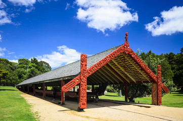 Traditional Maori House in Waitangi