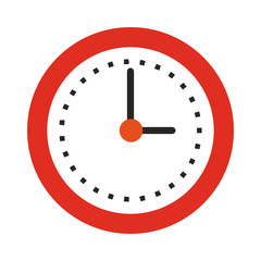 Wall clock isolated icon vector illustration graphic design
