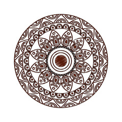 ornamental round floral vintage element mandala ethnic vector illustration