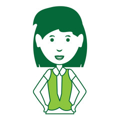 cartoon businesswoman icon