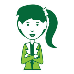 cartoon businesswoman icon