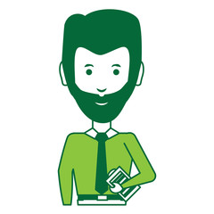 cartoon businessman icon