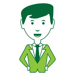 cartoon businessman icon