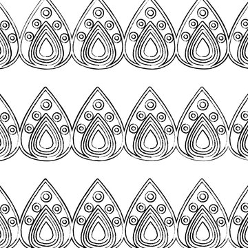 traditional decorative ornate pattern hindu ethnic symbol textile vector illustration
