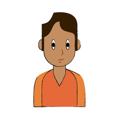 Young man cartoon icon vector illustration graphic design