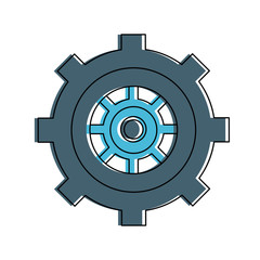Gear machinery pieces icon vector illustration graphic design