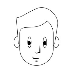 Young man cartoon icon vector illustration graphic design