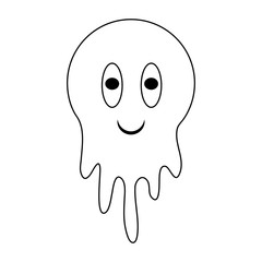 Ghost videogame character icon vector illustration graphic design