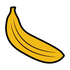 tropical fruit tasty banana fresh vector illustration