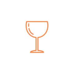 wine glass icon. Kitchen appliances for cooking Illustration. Simple thin line style symbol.