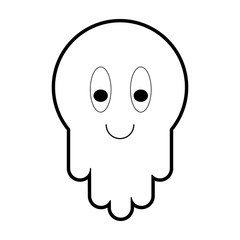 Ghost videogame character icon vector illustration graphic design