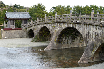 石橋記念公園　西田橋と西田橋御門　鹿児島県鹿児島市