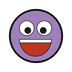 smile emoticon laughing happy icon vector illustration