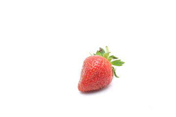 Fresh strawberry on white backgrounds.