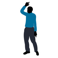 silhouette male dancing