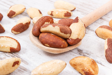 Brazil nuts containing natural minerals and vitamin