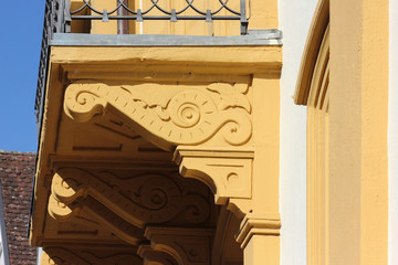historical city schwaebisch gmuend facades buildings details ornaments and roof © rudolfgeiger