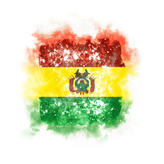 Square grunge flag of bolivia