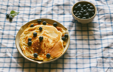 Breakfast - pancakes with blueberries