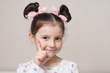 portrait of a charming little girl