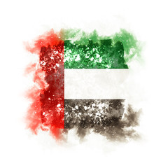 Square grunge flag of united arab emirates
