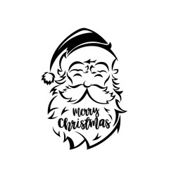 Santa Claus face vector illustration.