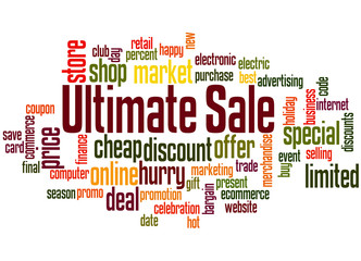 Obraz premium Ultimate sale word cloud concept 5