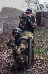 Fototapeta premium soldiers of the elite special purpose units