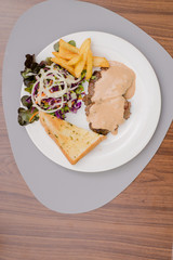 pork steak lunch