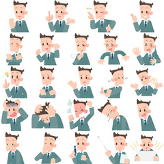 サラリーマン会話アイコンセット