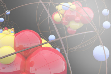 Blurry atom texture