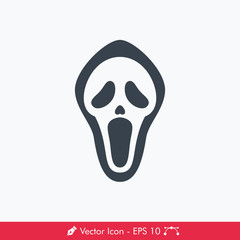 Horror (Scream) Icon / Vector